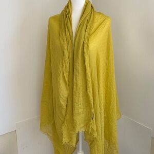 Zara Bright Yellow Textured Scarf